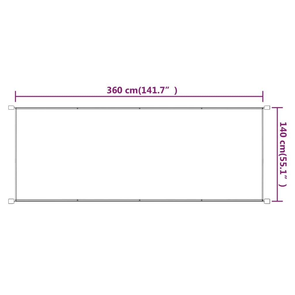 Pystymarkiisi terrakotta 140x360 cm Oxford kangas - Sisustajankoti.fi