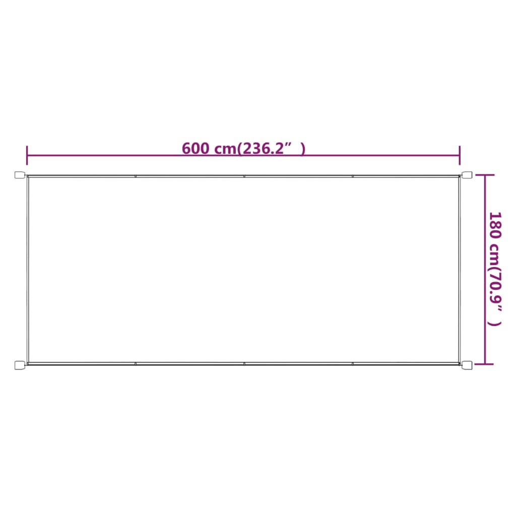Pystymarkiisi terrakotta 180x600 cm Oxford kangas - Sisustajankoti.fi