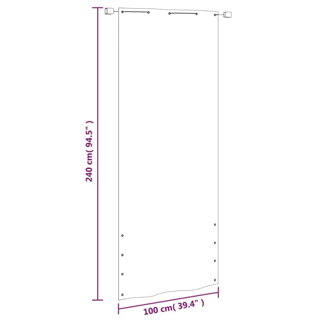 Parvekkeen suoja kerma 100x240 cm Oxford kangas - Sisustajankoti.fi