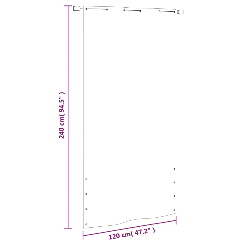 Parvekkeen suoja kerma 120x240 cm Oxford kangas - Sisustajankoti.fi