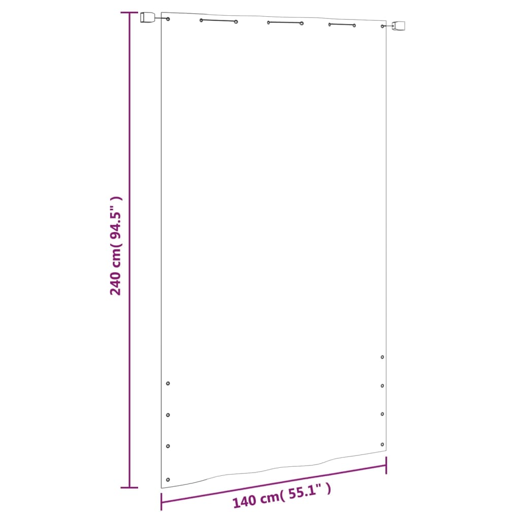 Parvekkeen suoja kerma 140x240 cm Oxford kangas - Sisustajankoti.fi
