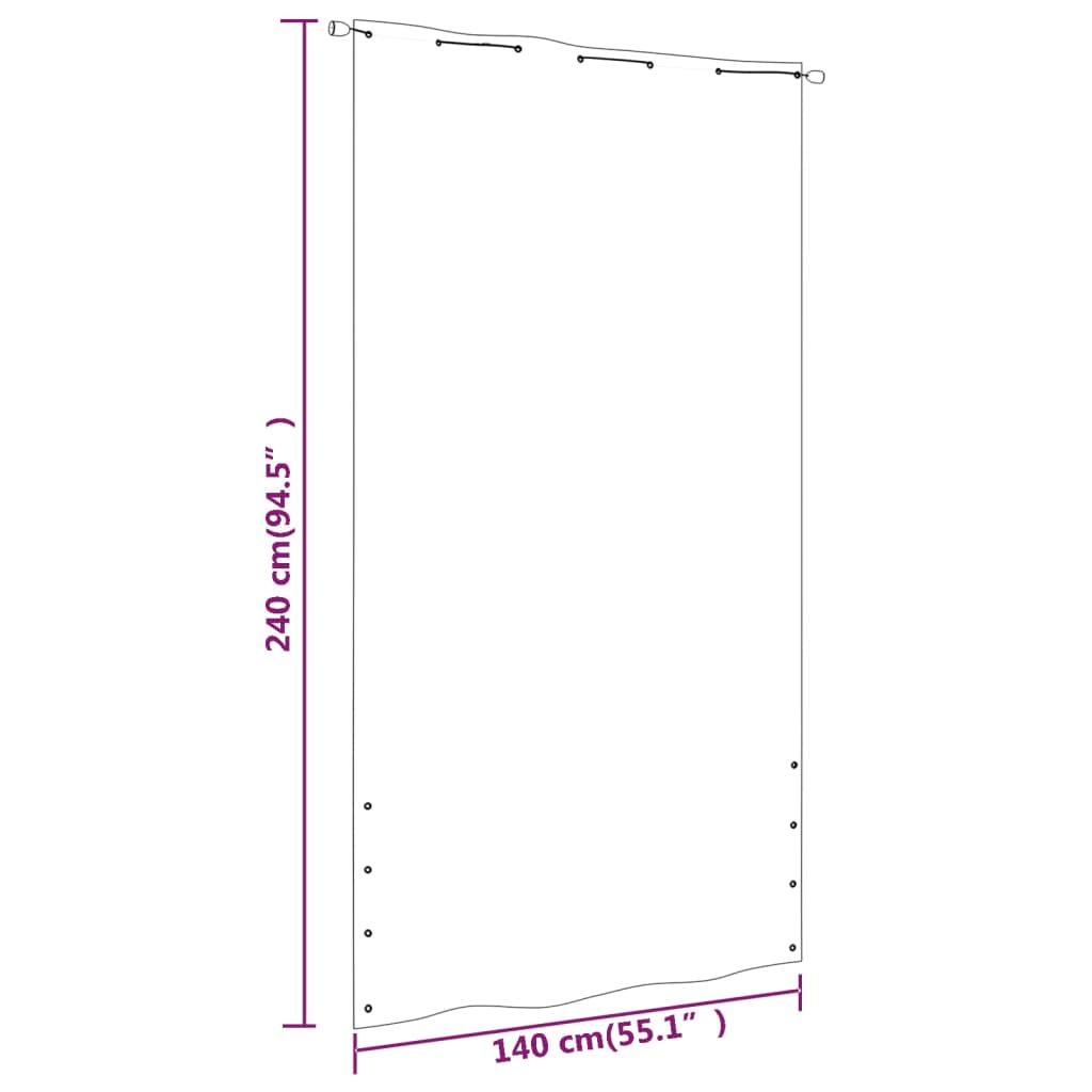 Parvekkeen suoja terrakotta 140x240 cm Oxford kangas - Sisustajankoti.fi