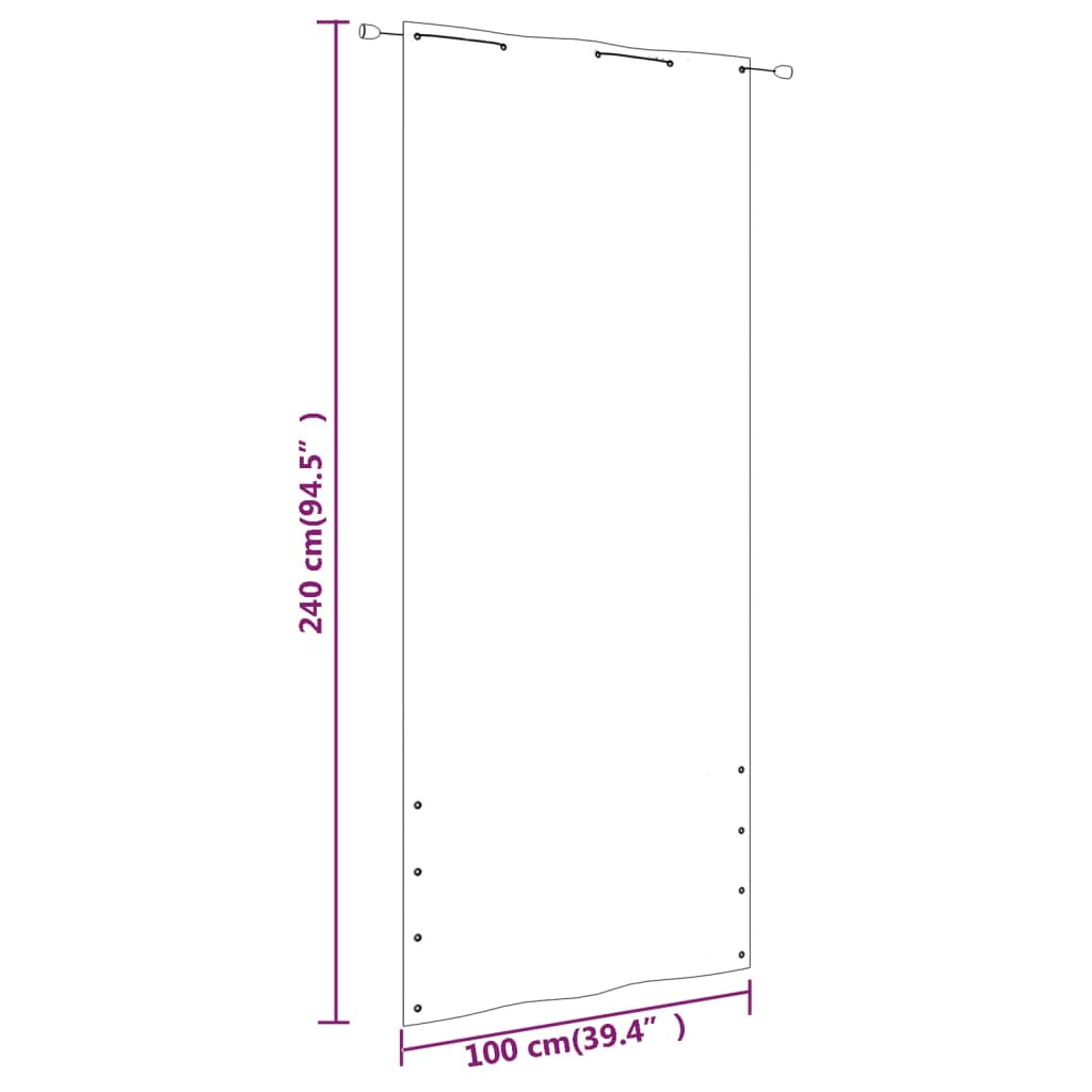 Parvekkeen suoja taupe 100x240 cm Oxford kangas - Sisustajankoti.fi