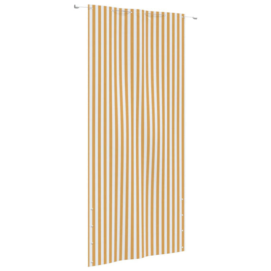 Parvekkeen suoja keltainen/valkoinen 120x240 cm Oxford kangas - Sisustajankoti.fi