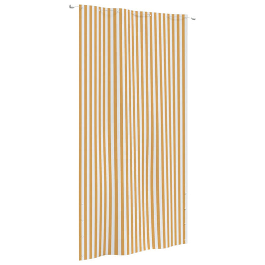 Parvekkeen suoja keltainen/valkoinen 140x240 cm Oxford kangas - Sisustajankoti.fi