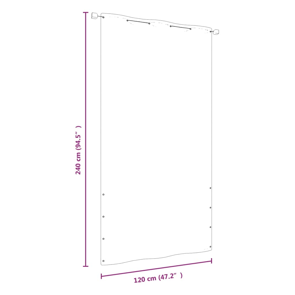 Parvekkeen suoja punainen 120x240 cm Oxford kangas - Sisustajankoti.fi