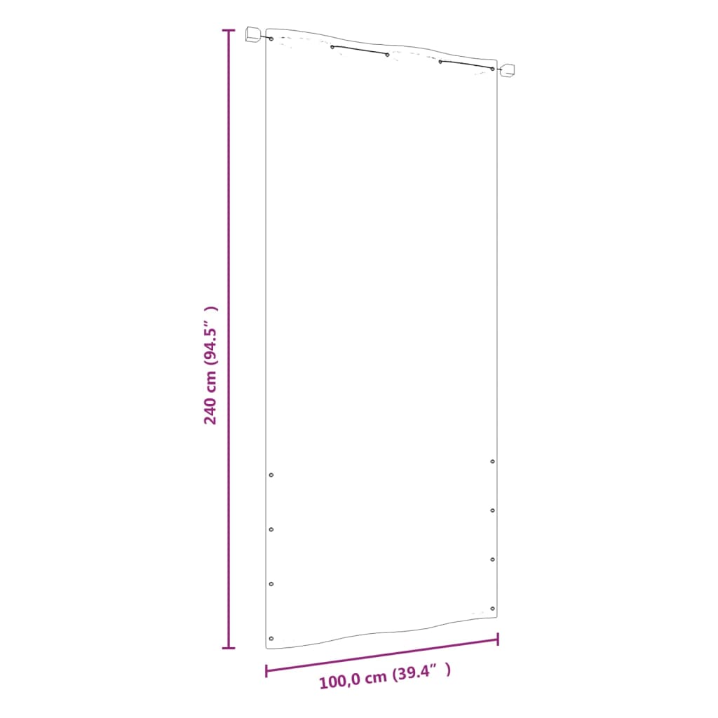 Parvekkeen suoja oranssi 100x240 cm Oxford kangas - Sisustajankoti.fi