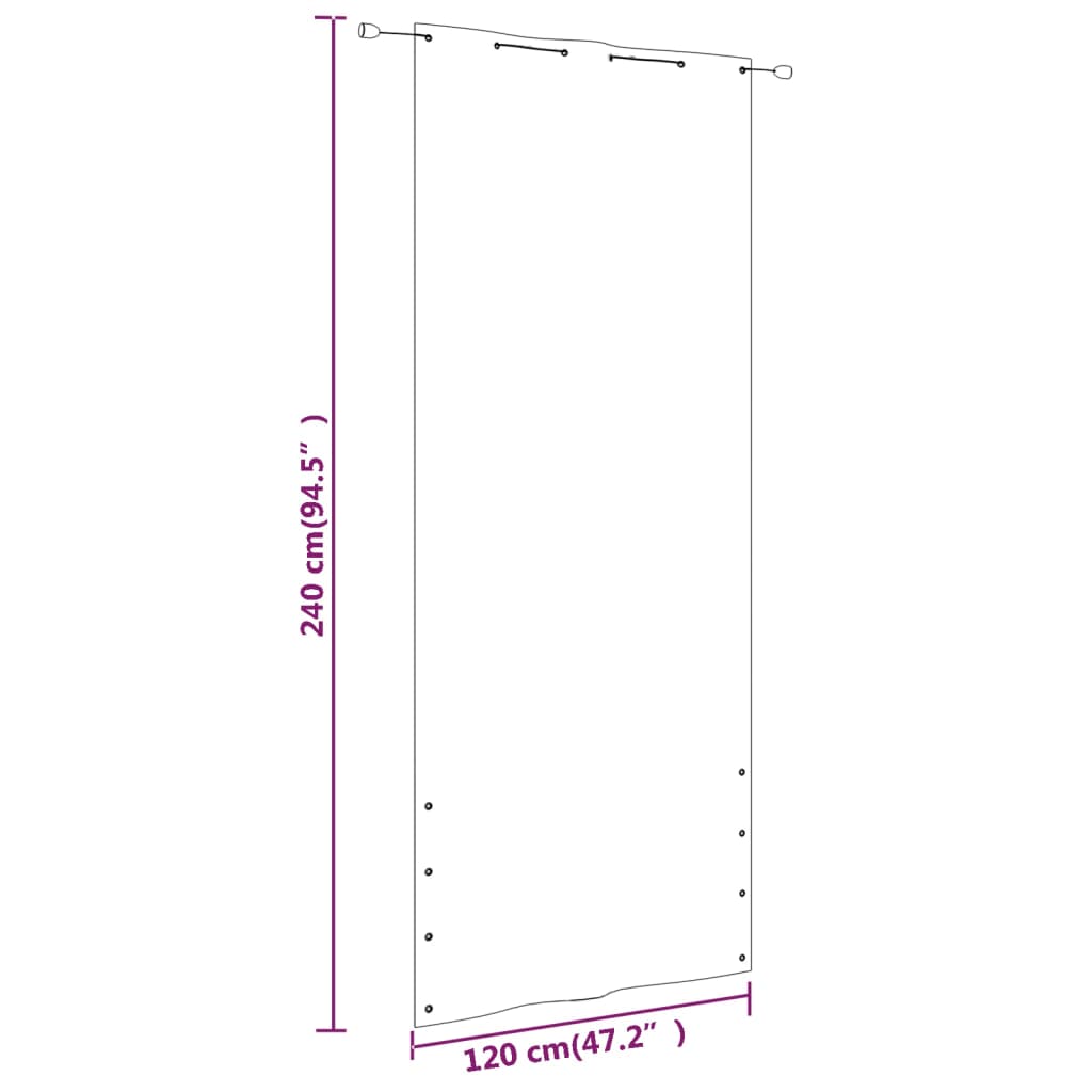 Parvekkeen suoja ruskea 120x240 cm Oxford kangas - Sisustajankoti.fi