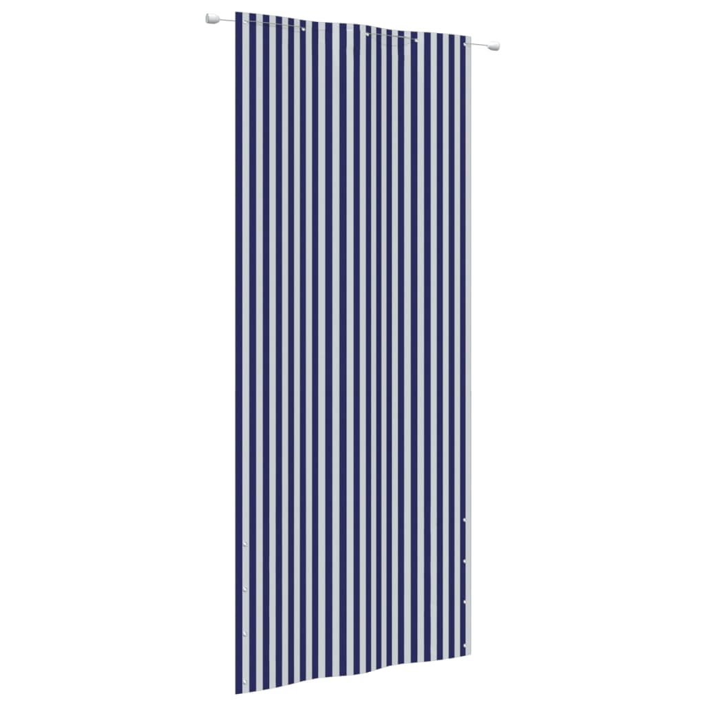 Parvekkeen suoja sininen ja valkoinen 100x240 cm Oxford kangas - Sisustajankoti.fi