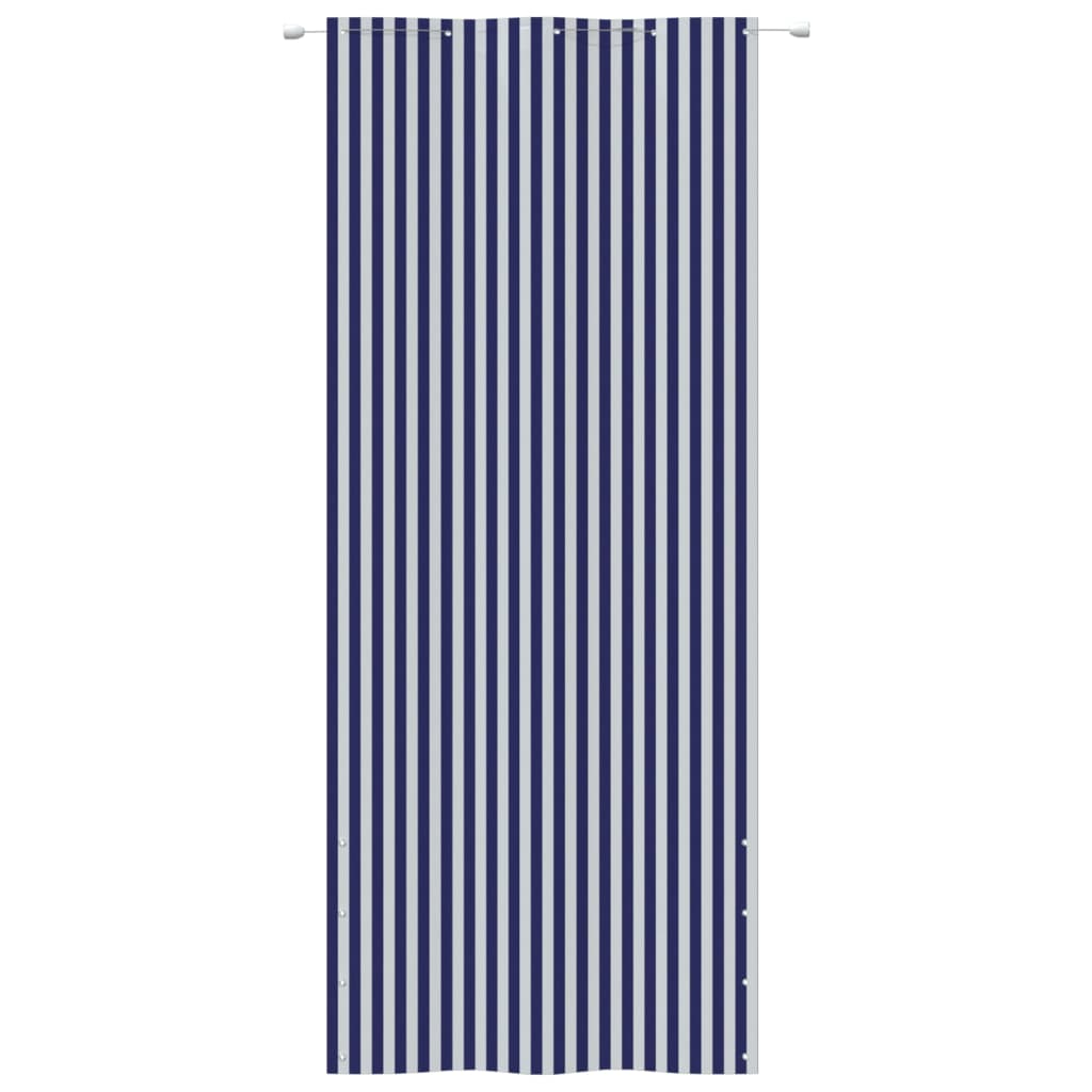 Parvekkeen suoja sininen ja valkoinen 100x240 cm Oxford kangas - Sisustajankoti.fi