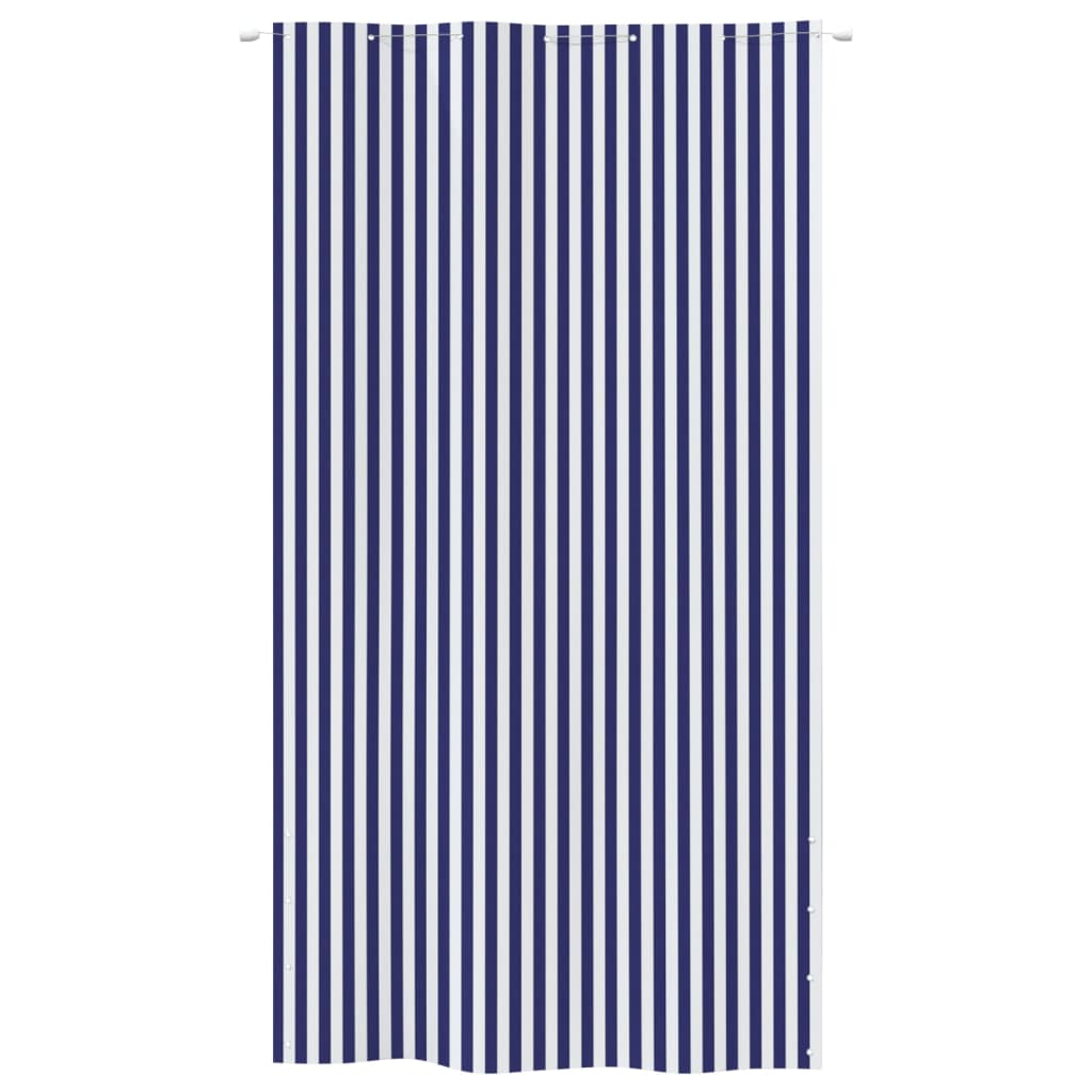 Parvekkeen suoja sininen ja valkoinen 140x240 cm Oxford kangas - Sisustajankoti.fi