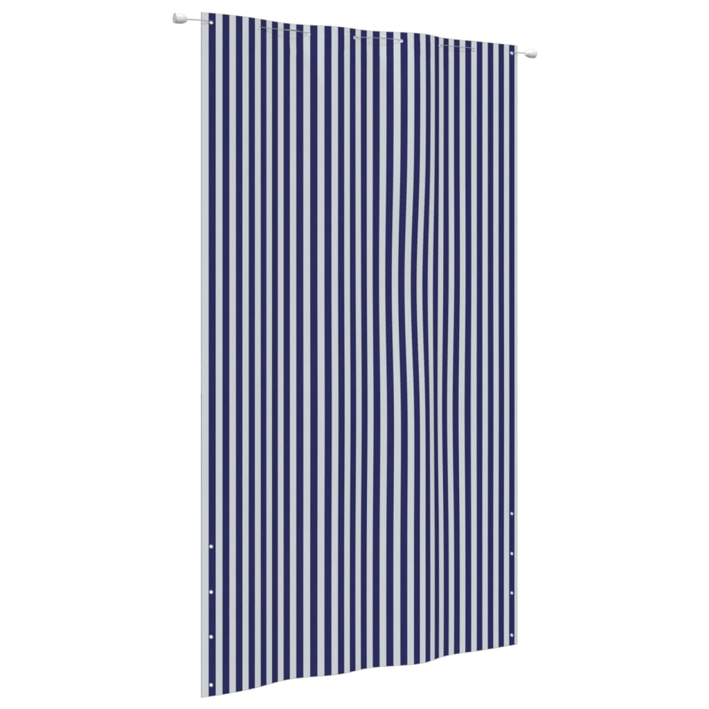 Parvekkeen suoja sininen ja valkoinen 160x240 cm Oxford kangas - Sisustajankoti.fi