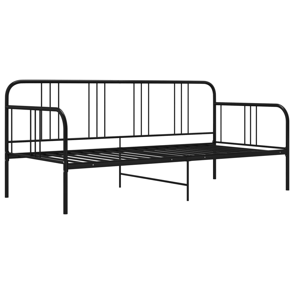 Sohvasängyn runko musta metalli 90x200 cm - Sisustajankoti.fi