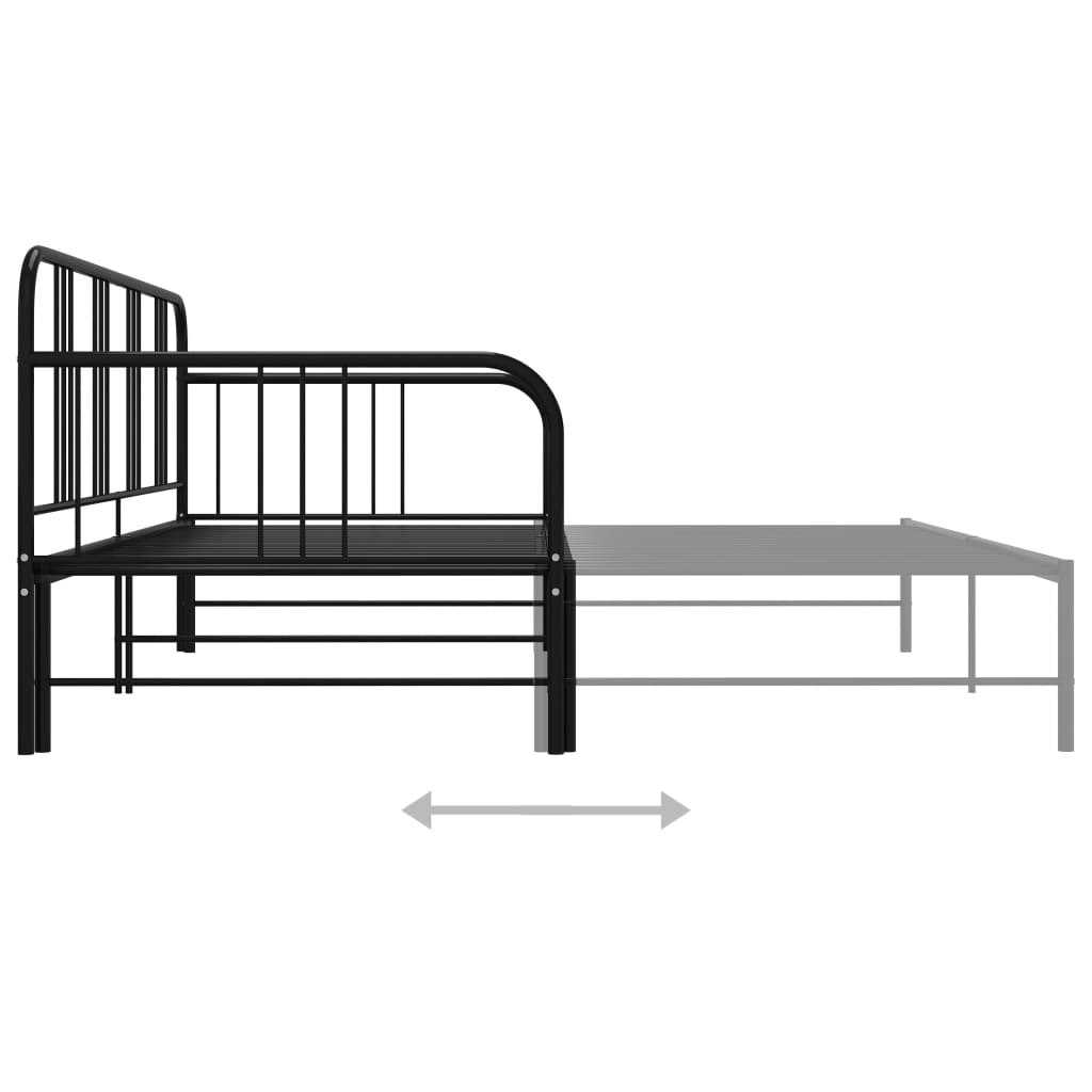Vuodesohvan runko musta metalli 90x200 cm - Sisustajankoti.fi