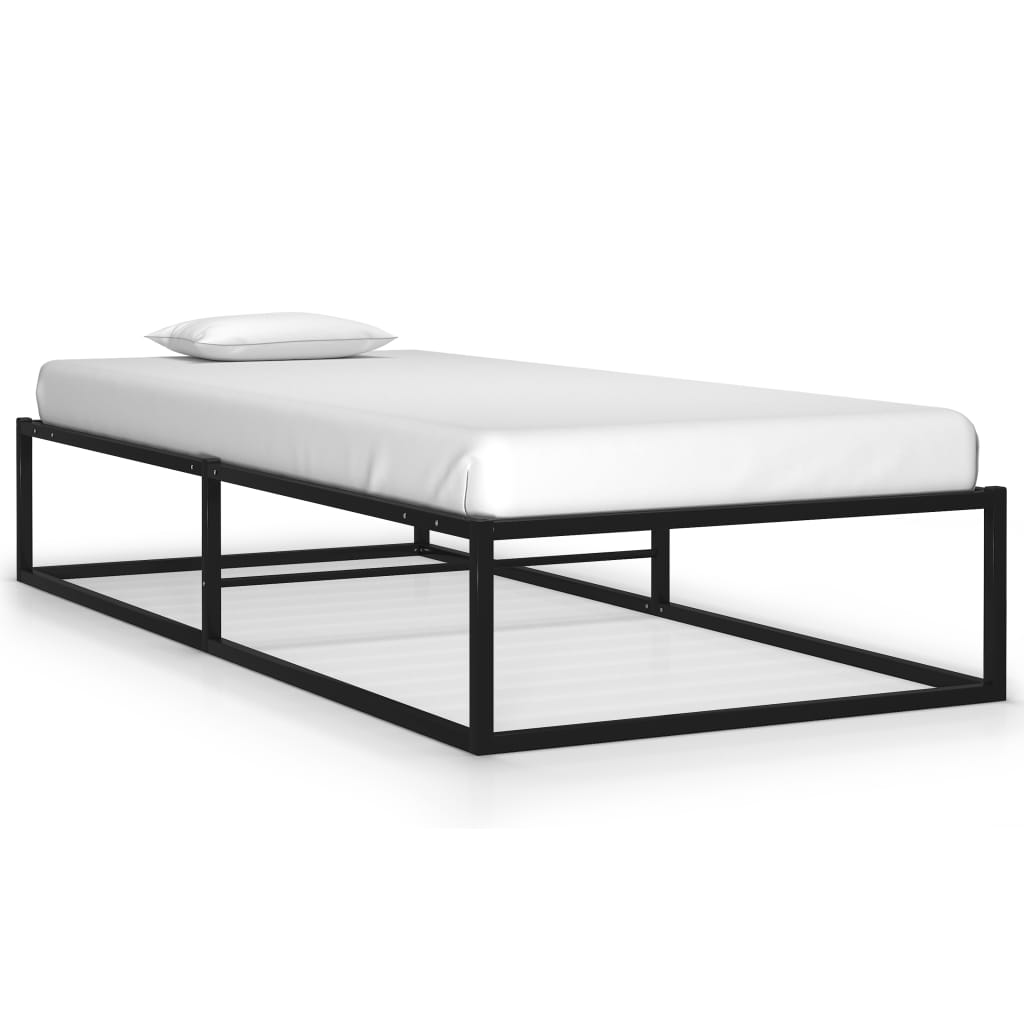 Sängynrunko musta metalli 90x200 cm - Sisustajankoti.fi
