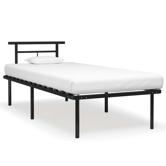 Sängynrunko musta metalli 90x200 cm - Sisustajankoti.fi