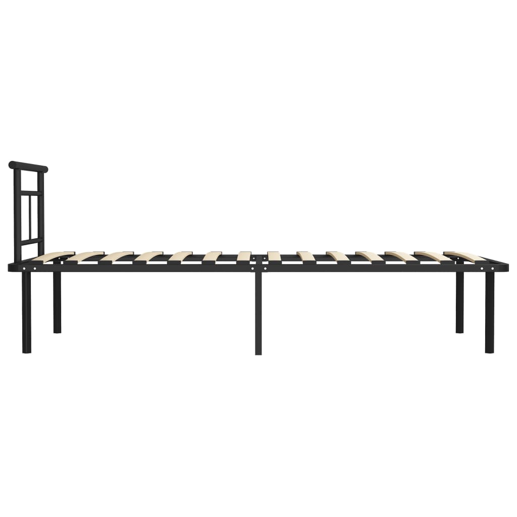 Sängynrunko musta metalli 90x200 cm - Sisustajankoti.fi