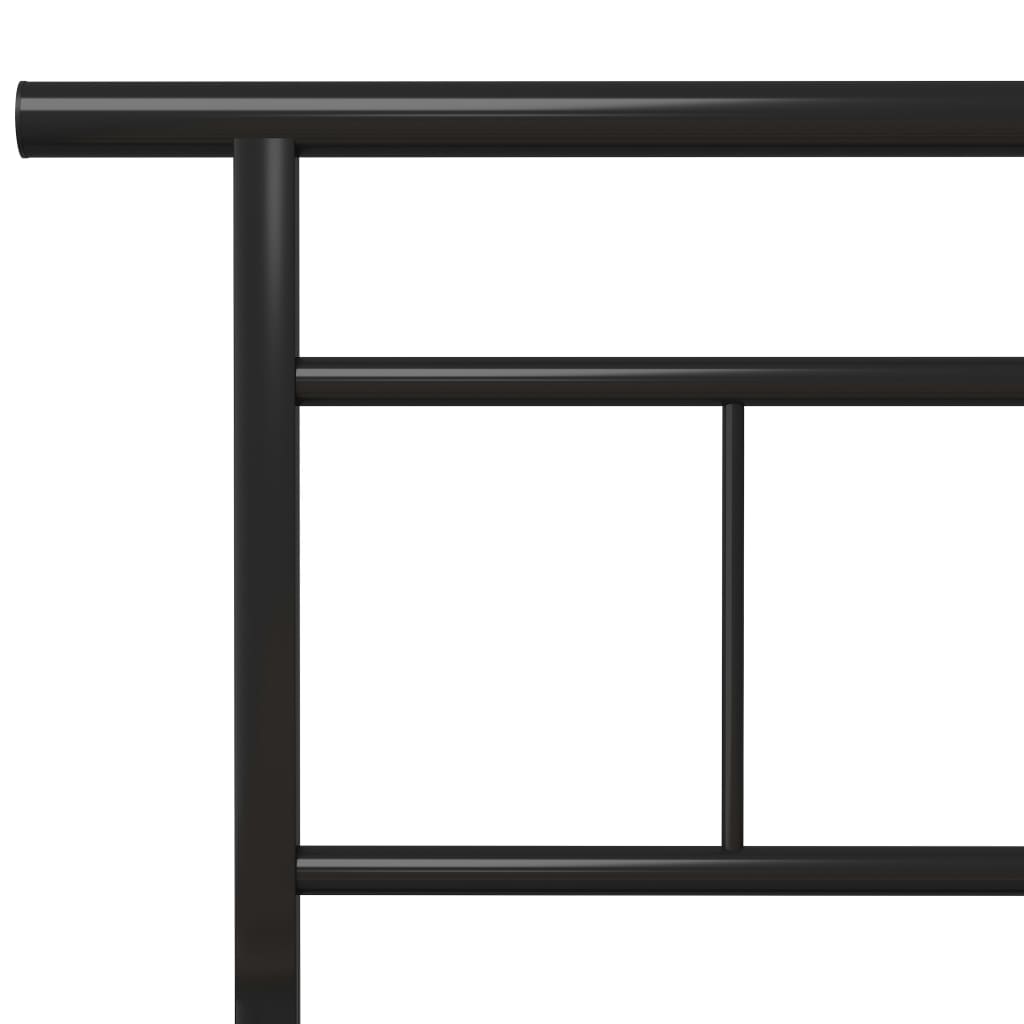 Sängynrunko musta metalli 100x200 cm - Sisustajankoti.fi