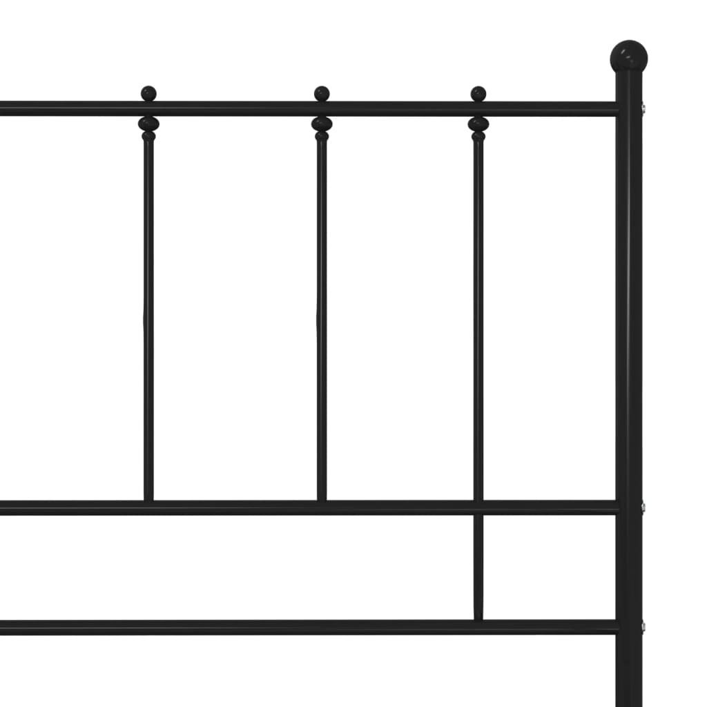 Sängynrunko musta metalli 200x200 cm - Sisustajankoti.fi