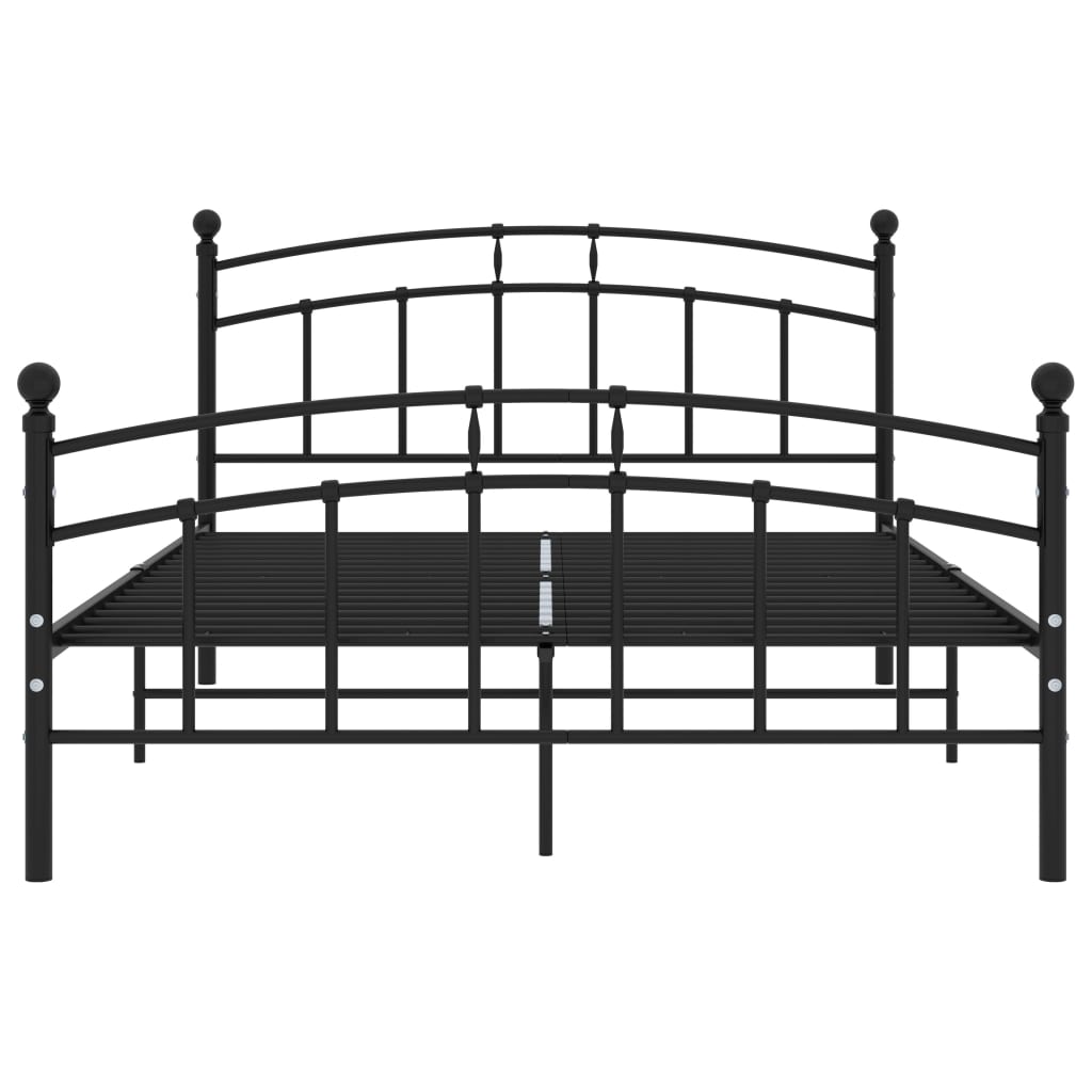 Sängynrunko musta metalli 200x200 cm - Sisustajankoti.fi