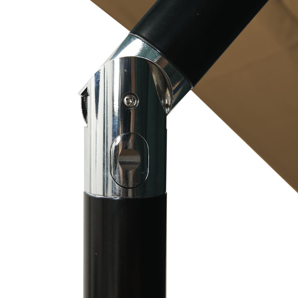 3-tasoinen aurinkovarjo alumiinitanko harmaanruskea 2,5x2,5 m - Sisustajankoti.fi