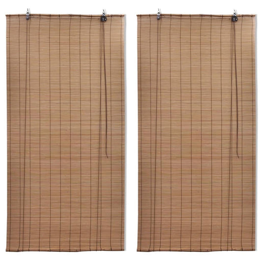 Bambu rullaverhot 2kpl ruskea 120 x 220 cm - Sisustajankoti.fi