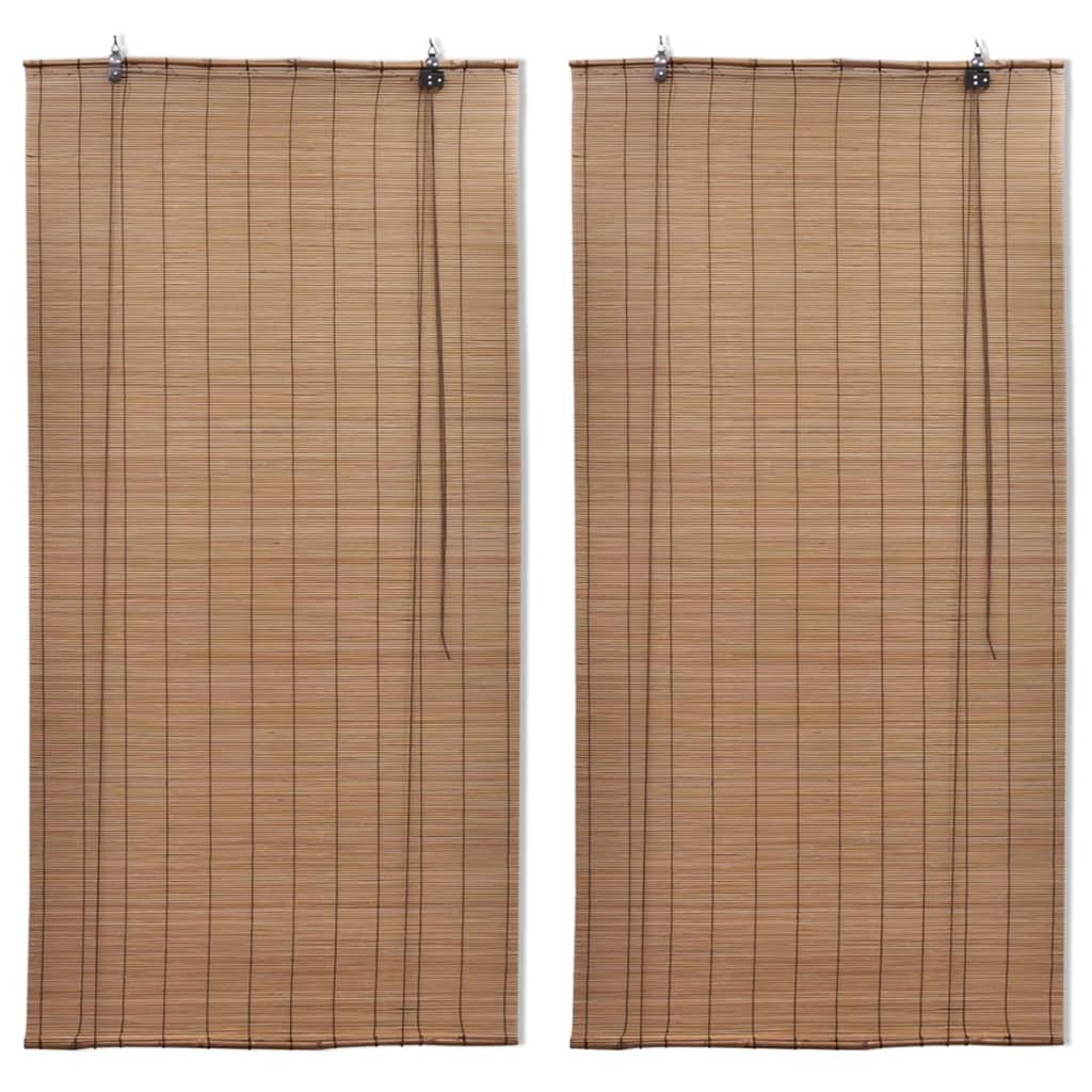 Bambu rullaverhot 2kpl ruskea 120 x 220 cm - Sisustajankoti.fi