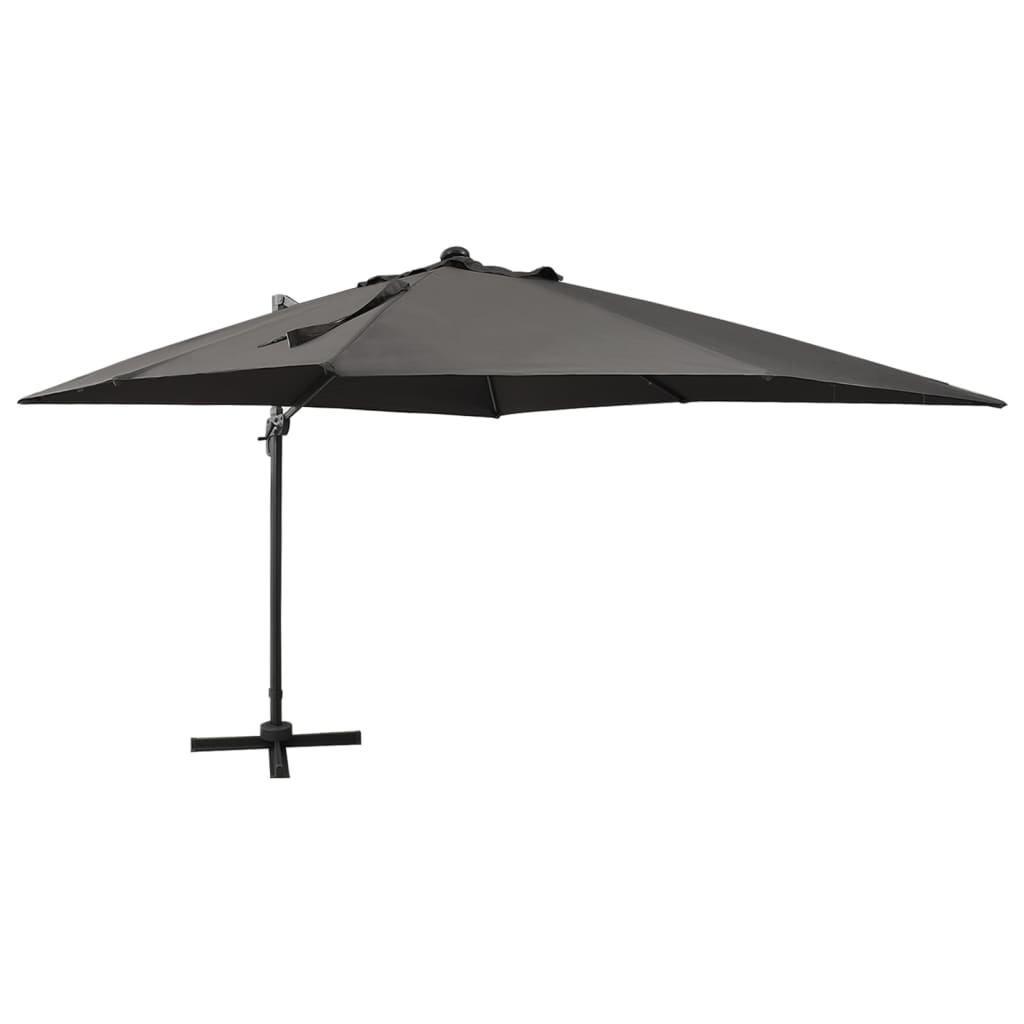Riippuva aurinkovarjo tangolla ja LED-valoilla antras. 300 cm - Sisustajankoti.fi