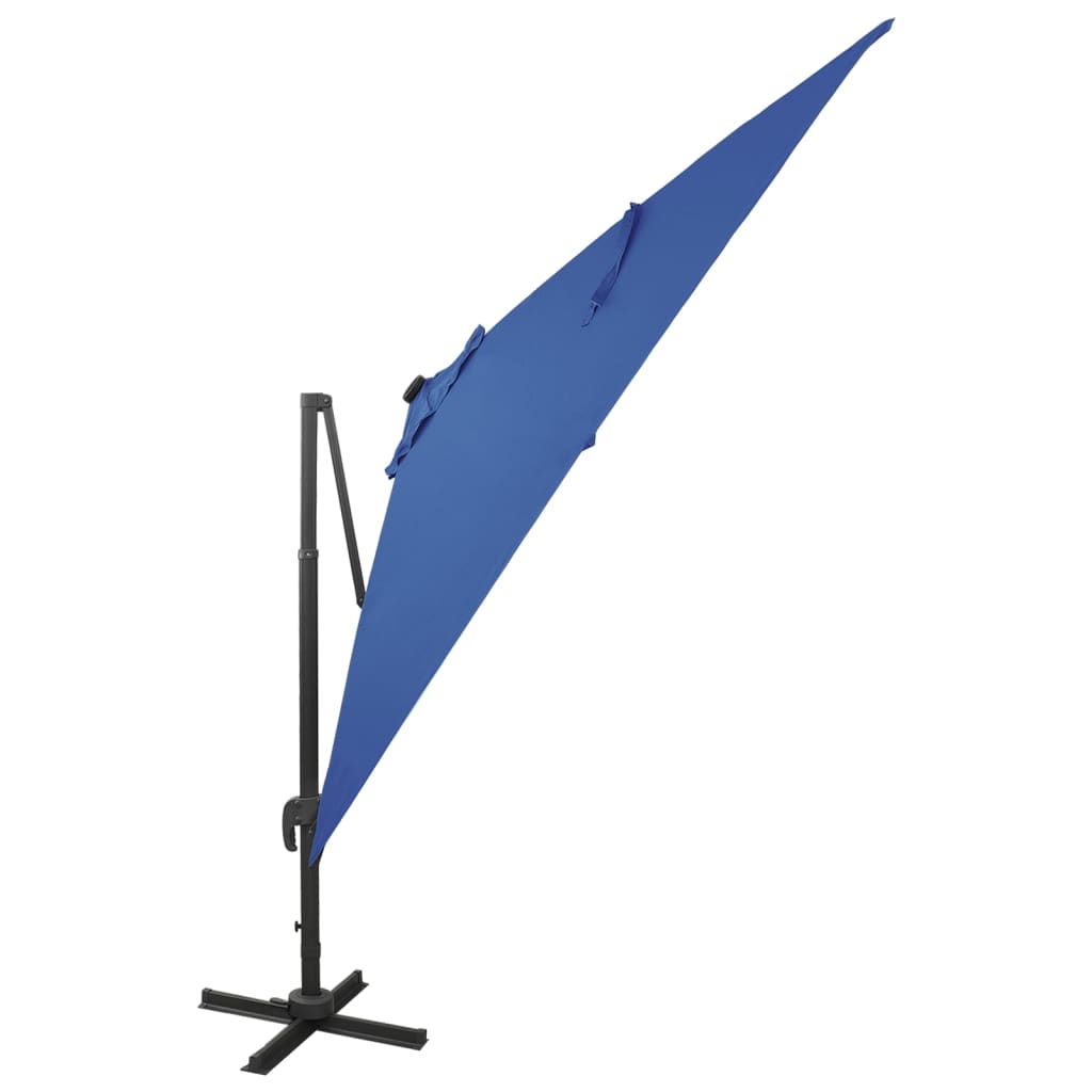 Riippuva aurinkovarjo tangolla ja LED-valoilla taivaans. 300 cm - Sisustajankoti.fi
