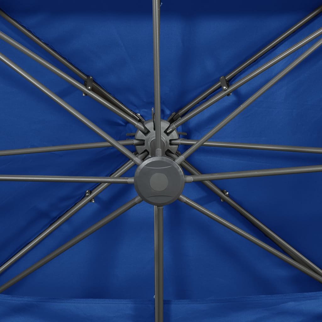 Riippuva aurinkovarjo tuplakatolla taivaansininen 400x300 cm - Sisustajankoti.fi