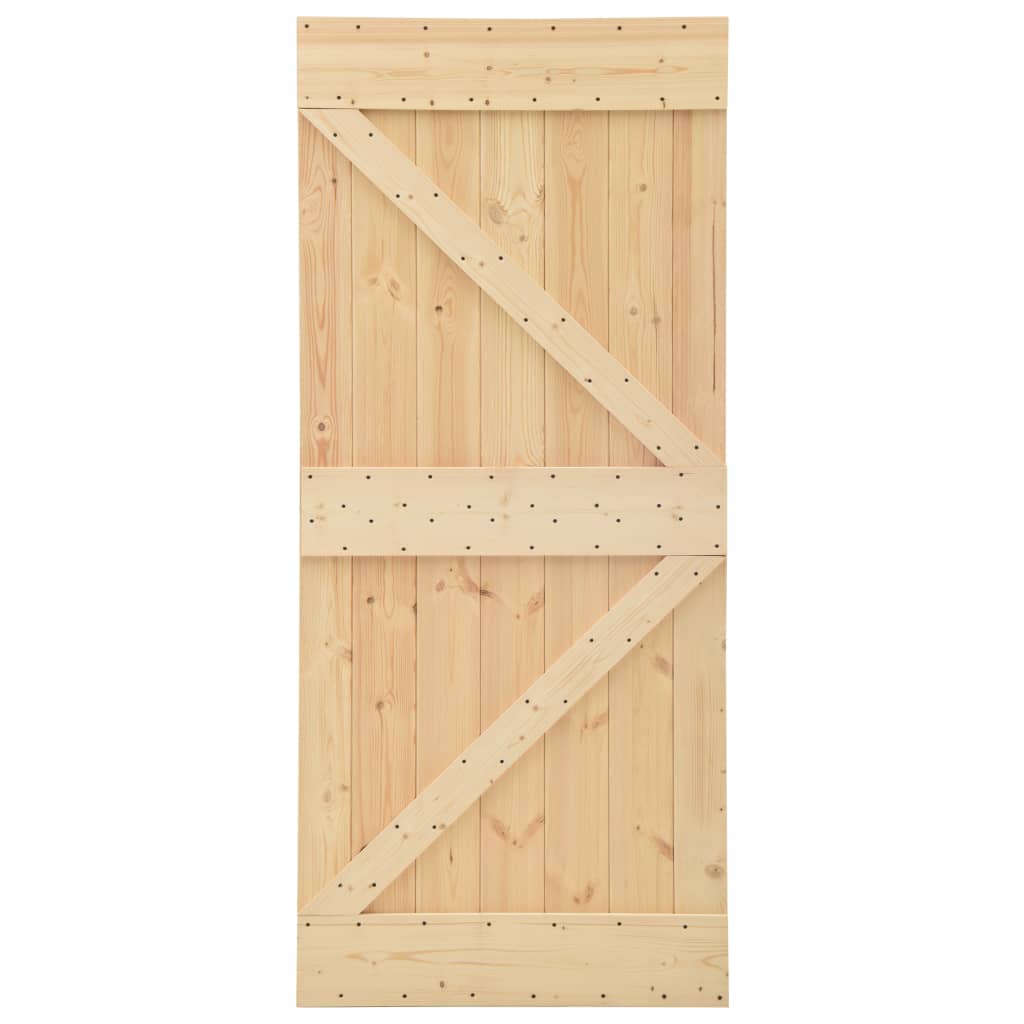 Liukuovi asennustarvikkeineen 90x210 cm täysi mänty - Sisustajankoti.fi