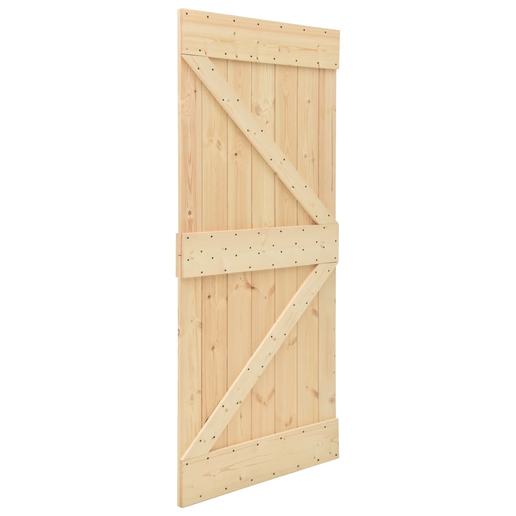 Liukuovi asennustarvikkeineen 90x210 cm täysi mänty - Sisustajankoti.fi