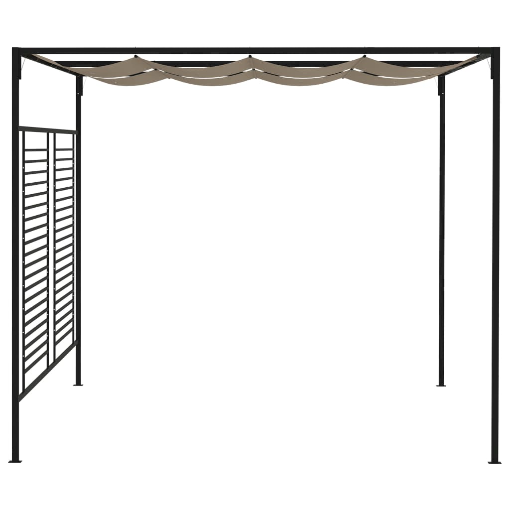 Huvimaja sisäänvedettävä katto 3x4x2,3m harmaanruskea 180 g/m² - Sisustajankoti.fi