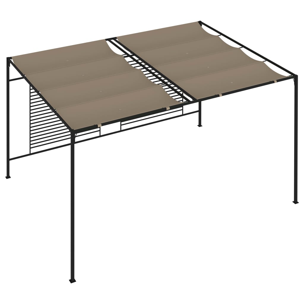 Huvimaja sisäänvedettävä katto 3x4x2,3m harmaanruskea 180 g/m² - Sisustajankoti.fi