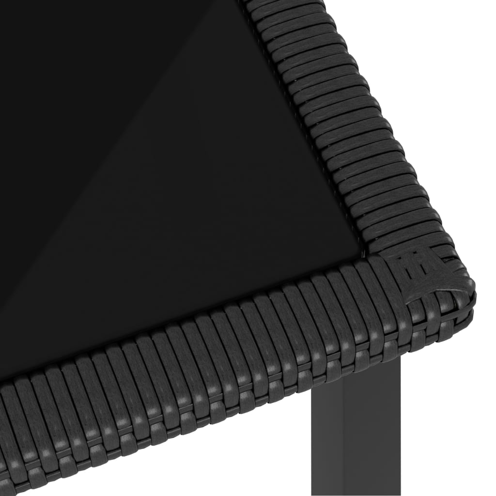 Puutarhan ruokapöytä musta 180x70x73 cm polyrottinki - Sisustajankoti.fi