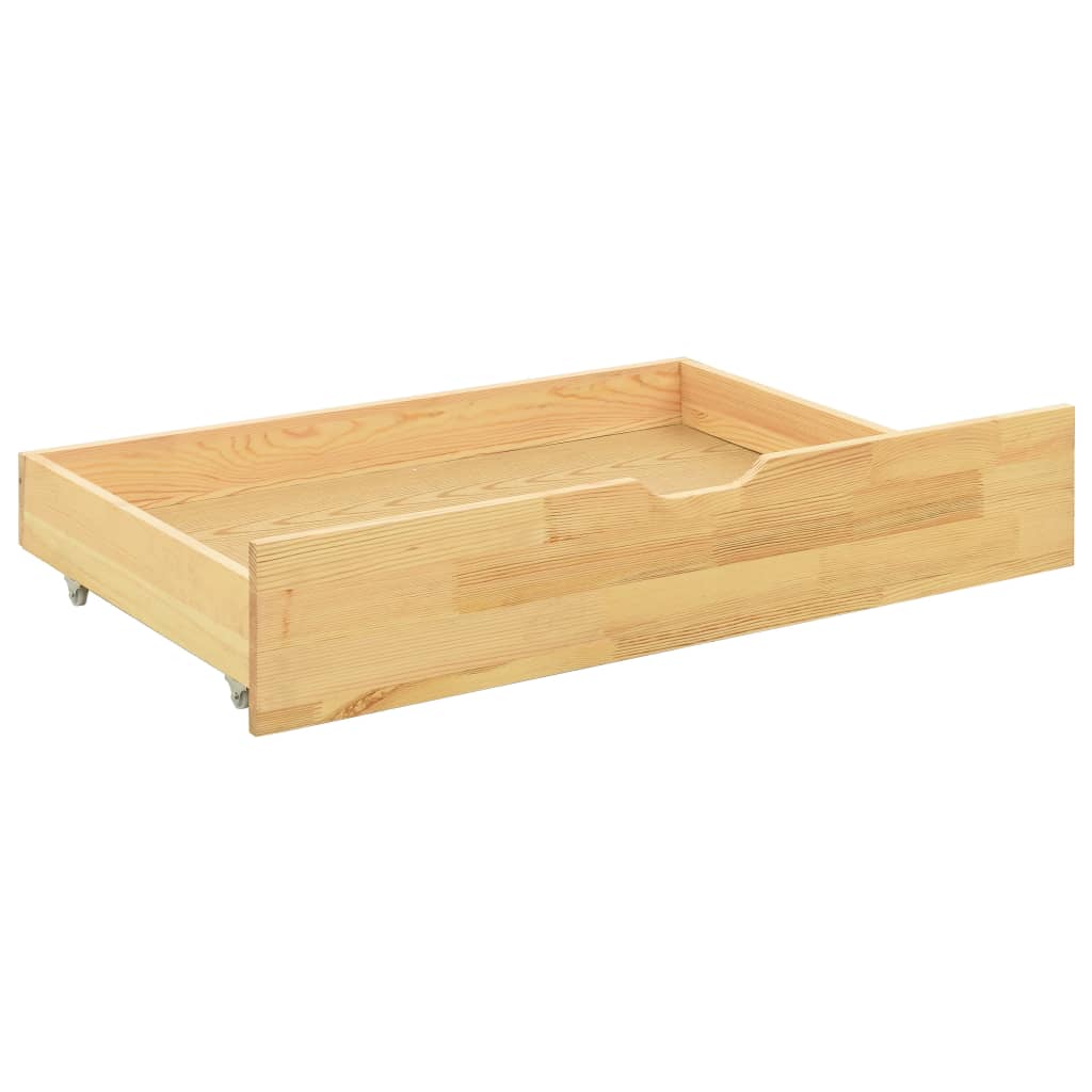 Sängynrunko 2 vetolaatikolla täysi mänty 90x200 cm - Sisustajankoti.fi