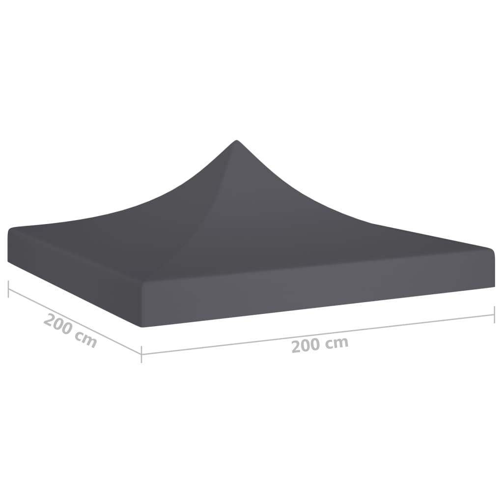 Juhlateltan katto 2x2 m antrasiitti 270 g/m² - Sisustajankoti.fi