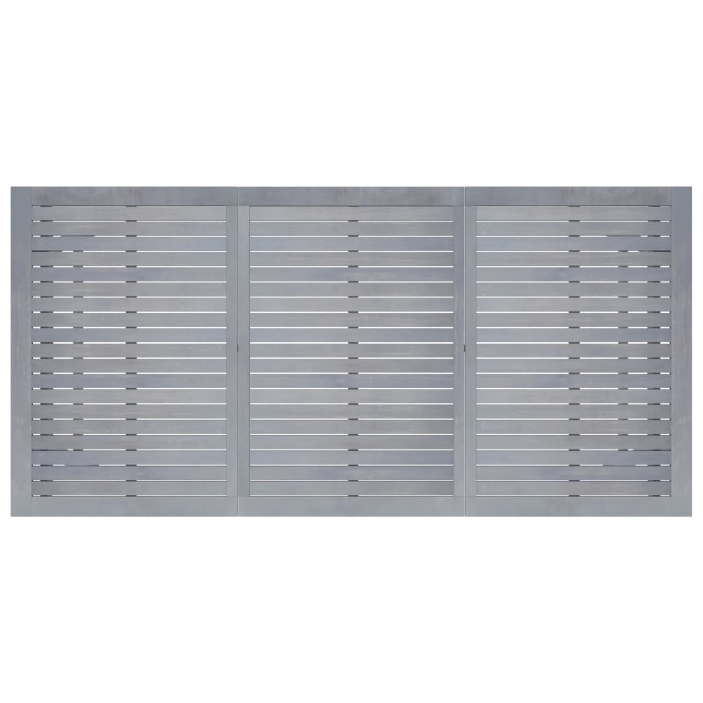 9-osainen Ulkoruokailuryhmä harmaa täysi akaasiapuu - Sisustajankoti.fi