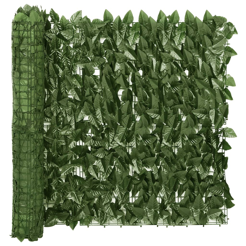 Parvekkeen suoja tummanvihreillä lehdillä 300x75 cm - Sisustajankoti.fi