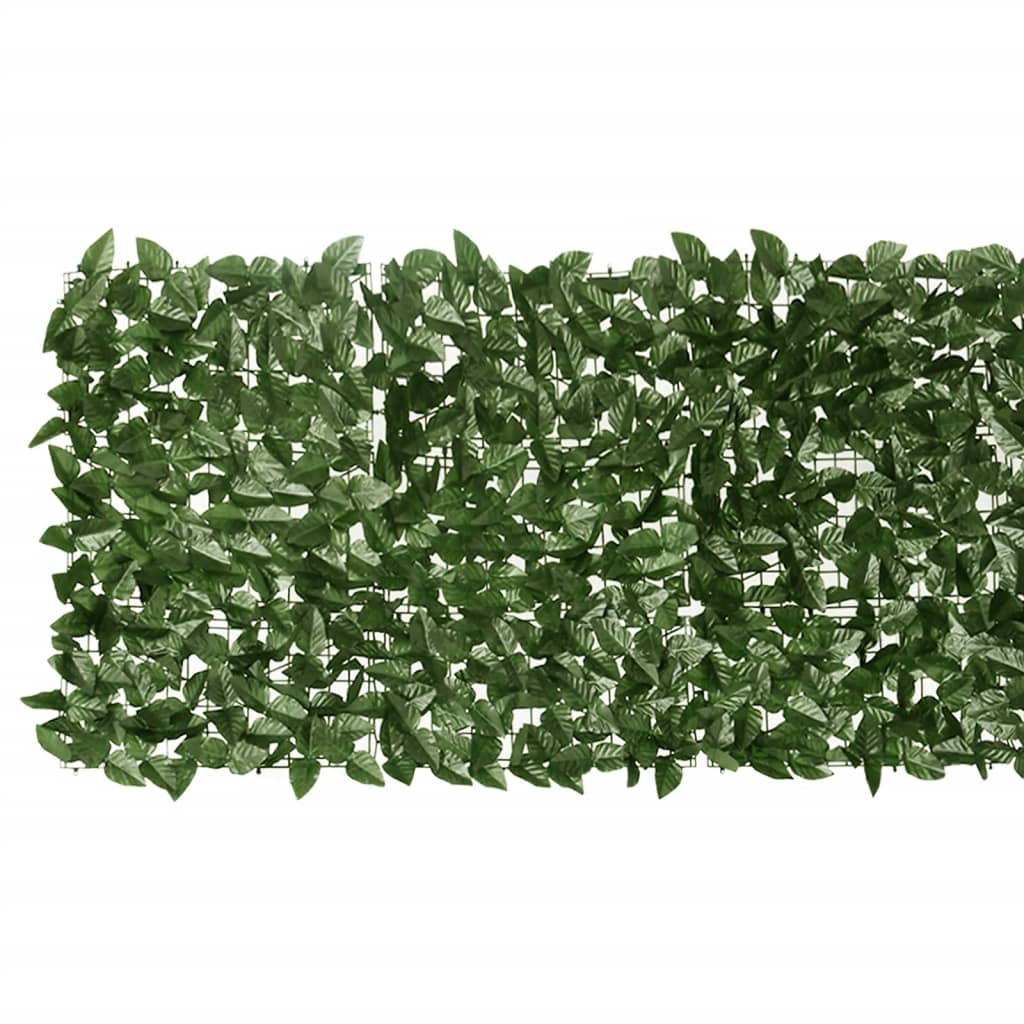 Parvekkeen suoja tummanvihreillä lehdillä 300x75 cm - Sisustajankoti.fi