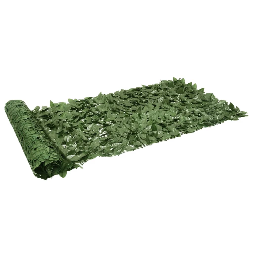 Parvekkeen suoja tummanvihreillä lehdillä 600x100 cm - Sisustajankoti.fi