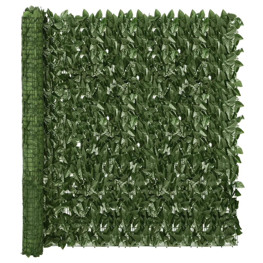 Parvekkeen suoja tummanvihreillä lehdillä 300x150 cm - Sisustajankoti.fi