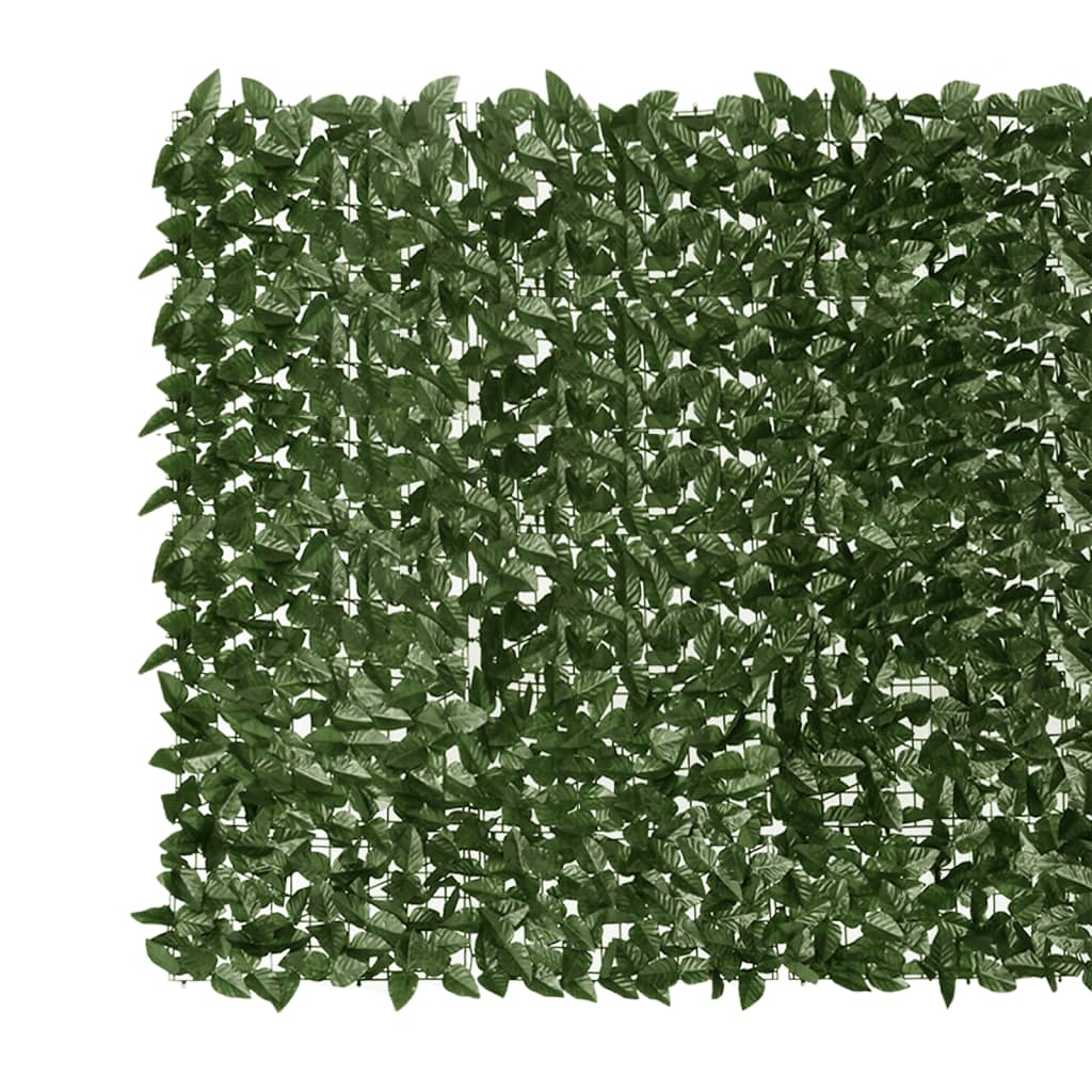Parvekkeen suoja tummanvihreillä lehdillä 400x150 cm - Sisustajankoti.fi