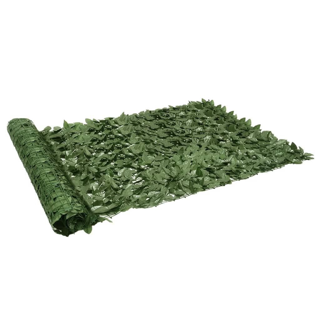 Parvekkeen suoja tummanvihreillä lehdillä 600x150 cm - Sisustajankoti.fi