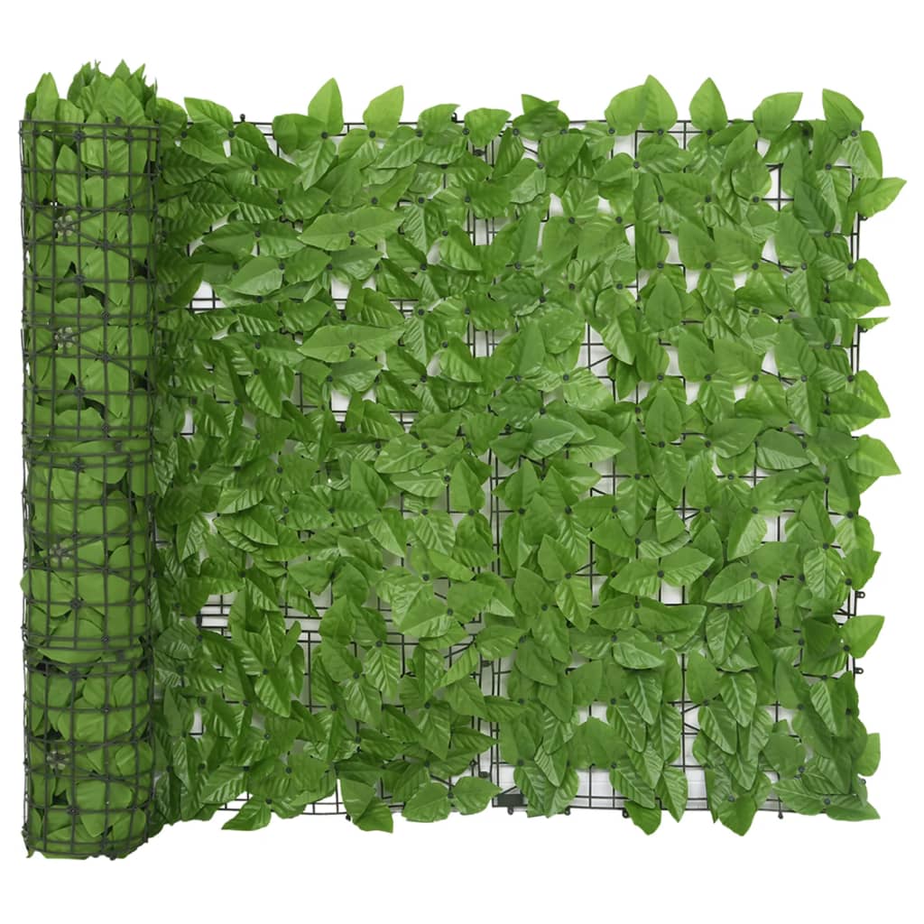 Parvekkeen suoja vihreillä lehdillä 600x100 cm - Sisustajankoti.fi