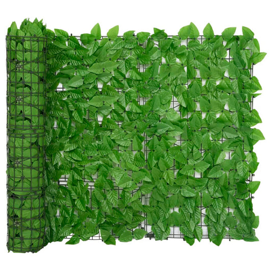 Parvekkeen suoja vihreillä lehdillä 600x100 cm - Sisustajankoti.fi