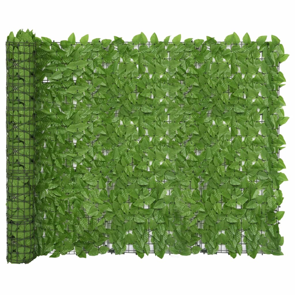 Parvekkeen suoja vihreillä lehdillä 500x150 cm - Sisustajankoti.fi