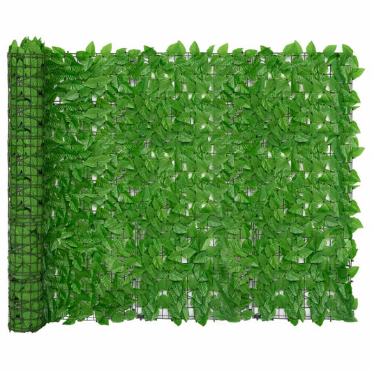 Parvekkeen suoja vihreillä lehdillä 500x150 cm - Sisustajankoti.fi