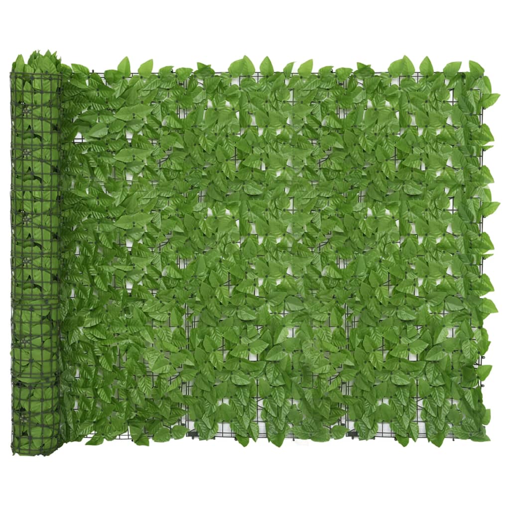 Parvekkeen suoja vihreillä lehdillä 600x150 cm - Sisustajankoti.fi