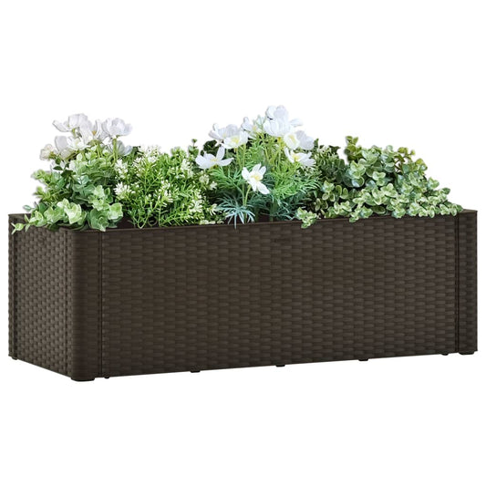 Kukkalaatikko itsekastelujärjestelmällä mokka 100x43x33 cm - Sisustajankoti.fi